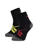 Skarpetki damskie - Reebok Zestaw 2 par wysokich skarpet unisex R0418-SS24 (2-pack) Czarny - miniaturka - grafika 1