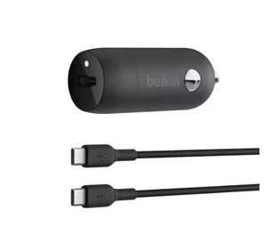 Belkin USB-C 30 W + kabel USB-C na USB-C - Ładowarki samochodowe - miniaturka - grafika 1