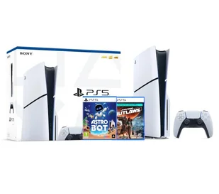 Sony PlayStation 5 Slim D Chassis PS5 1TB z napędem + Astro Bot + Star Wars Outlaws Edycja Specjalna - Konsole Playstation - miniaturka - grafika 1
