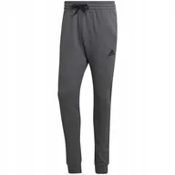 Dresy męskie - Spodnie męskie adidas Essentials Fleece Regular Tapered szare HL2243 M - miniaturka - grafika 1