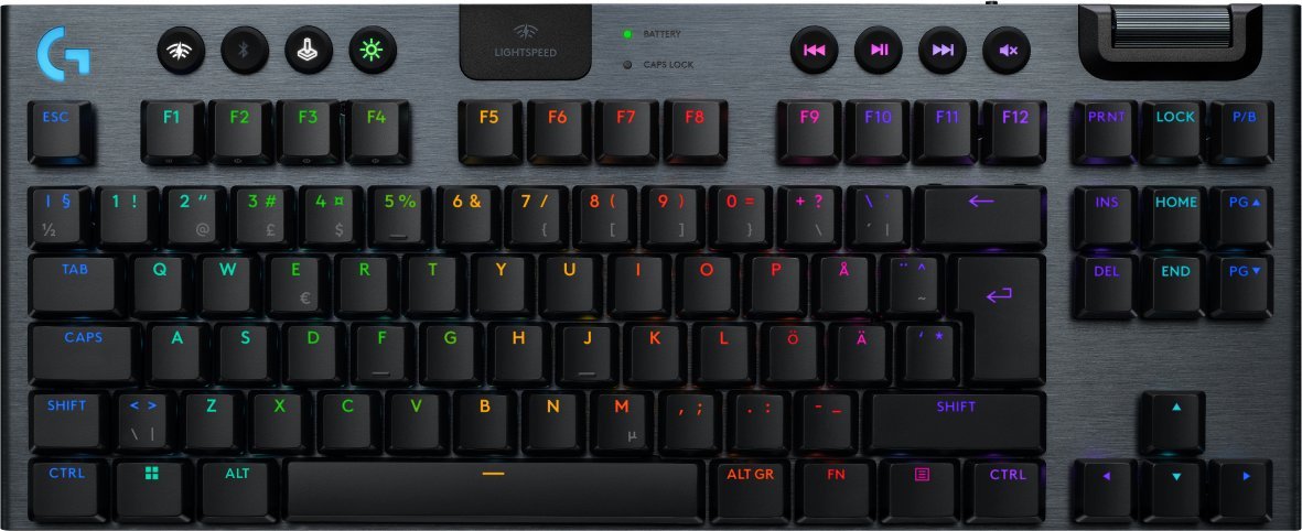 Logitech G915 X Lightspeed TKL linear SWE melna - Bezvadu klaviatura G915 X LightSpeed TKL Linear 920-012746