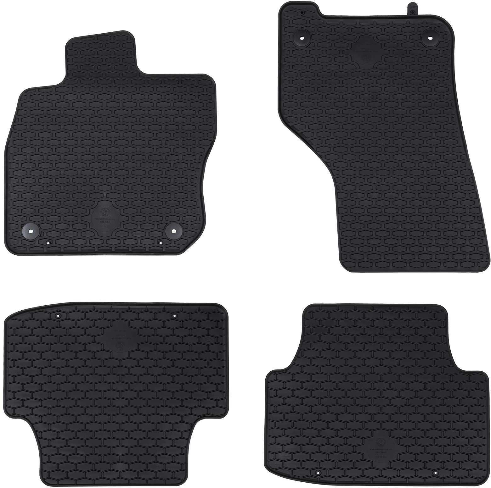 vidaXL Mata samochodowa 4 pcs Czarny pasuje do VW GOLF VIII Variant