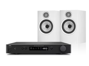 NAD C338 (czarny) + 606 S3 (biały) - Zestawy stereo - miniaturka - grafika 1