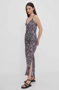 Pepe Jeans sukienka kolor szary maxi dopasowana - Sukienki - miniaturka - grafika 1