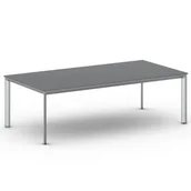 Stoły i stoliki do biura - B2B Partner Stół konferencyjny PRIMO INVITATION 2400 x 1200 x 740 mm, grafitowy 499128 - miniaturka - grafika 1