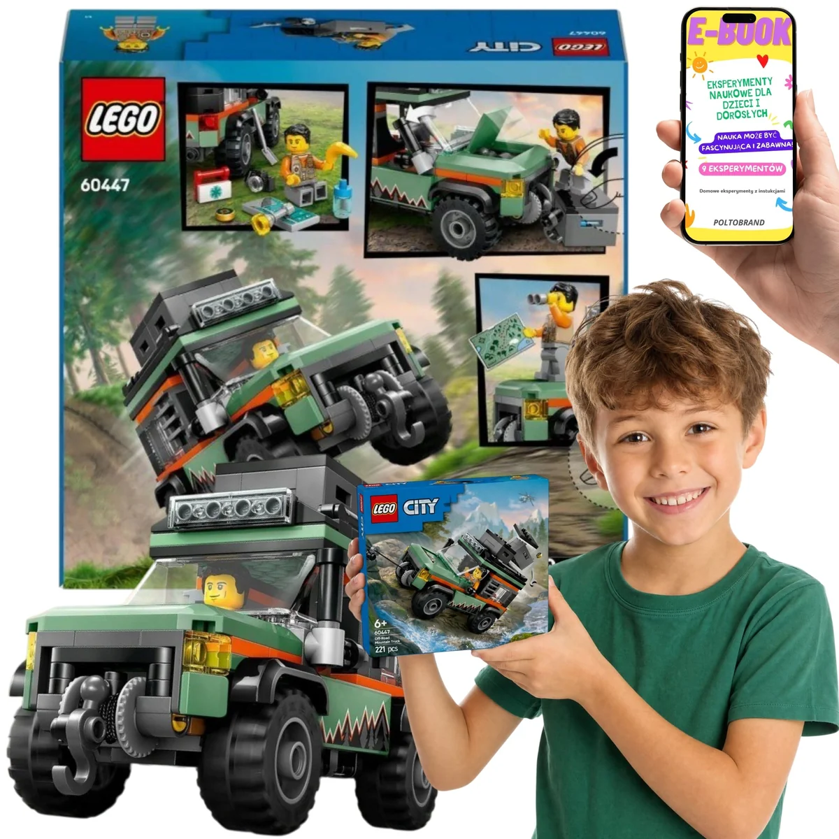LEGO CITY Górska ciężarówka terenowa 4x4 dla dziecka 6 7 8 lat 60447 LEGO PREZENT DLA SYNA CÓRKI WNUKA WNUCZKI