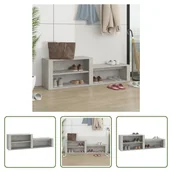 Szafki na buty - The Living Store Szafka na buty betonowa szara 150x35x45 cm materiał drewnopochodny - miniaturka - grafika 1