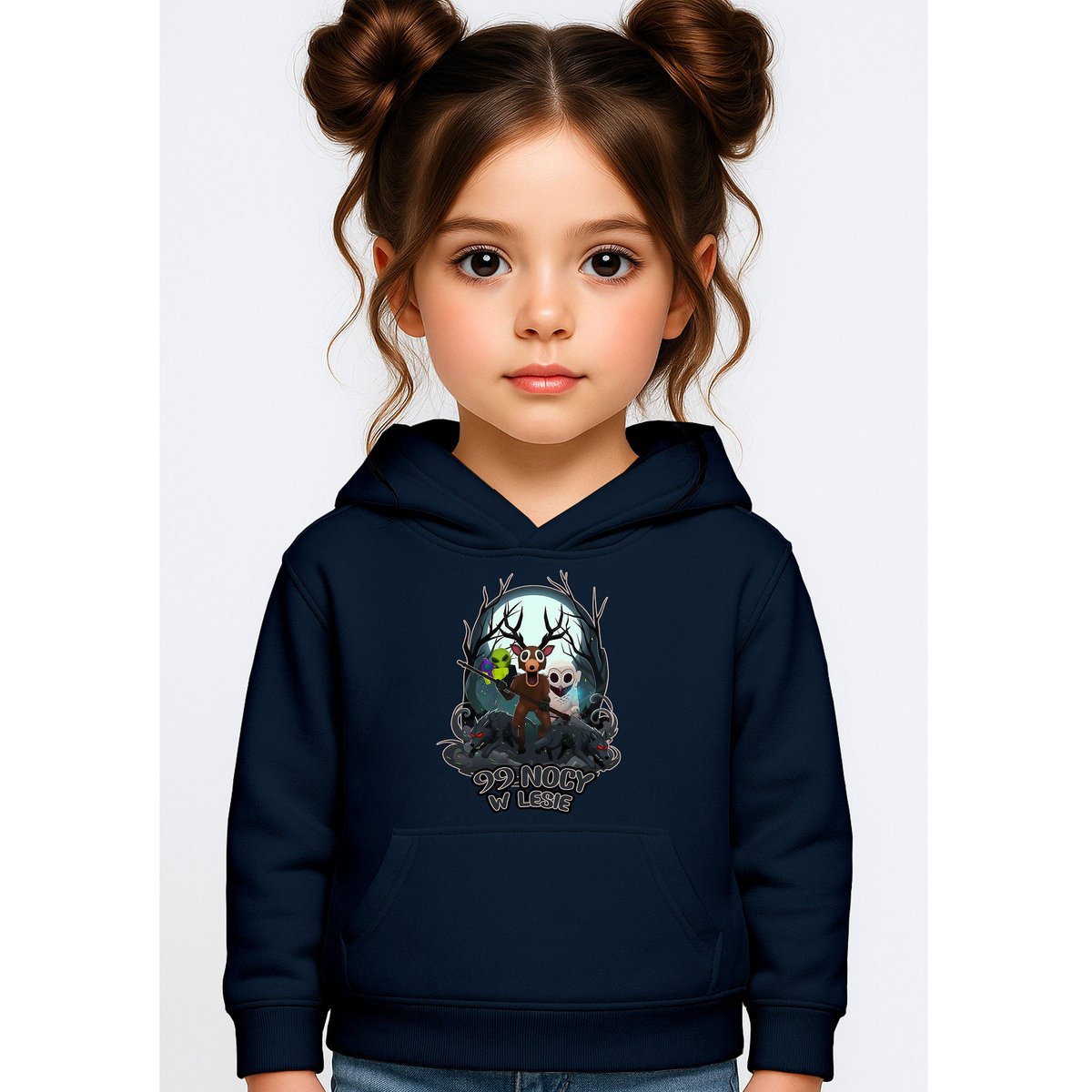 BLUZA DZIECIĘCA Z KAPTUREM 99 NOCY W LESIE ROBLOX 122-128 PREZENT