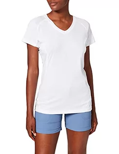 Koszulki i topy damskie - Regatta damska koszulka z krótkim rękawem Pekin Regular Fit Plain Dekolt w serek White (White/White 050) 16 UK(42 EU) 019.17-050 - grafika 1