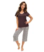 Piżamy damskie - Piżama ZOYA 3/4 Czarny L - miniaturka - grafika 1