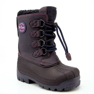 BUTY ZIMOWE LEE COOPER ŚNIEGOWCE DZIECIĘCE GRANATOWE OCIEPLANE FUTERKO r. 33 - Śniegowce damskie - miniaturka - grafika 1