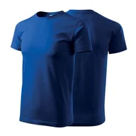 Koszulki męskie - Koszulka chabrowa z krótkim rękawem z logo na sercu i plecach męska z nadrukiem logo firmy 160g BASIC129 kolor 05 koszulka krótki rękaw - miniaturka - grafika 1