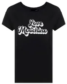 Koszulki i topy damskie - Damska koszulka z krótkim rękawem t shirt czarny LOVE MOSCHINO - miniaturka - grafika 1