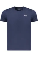 Koszulki męskie - PEPE JEANS MĘSKA KOSZULKA Z KRÓTKIM RĘKAWEM NIEBIESKA - miniaturka - grafika 1