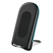 Ładowarki do telefonów - Remax składana bezprzewodowa ładowarka 15W podstawka na telefon czarny (RP-W21) - miniaturka - grafika 1