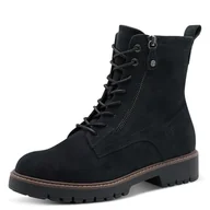 Botki damskie - Tamaris Damskie sztyblety Lace Boot Flat 1-25207-45, granatowe, 40 EU, grantowy, 40 EU - miniaturka - grafika 1