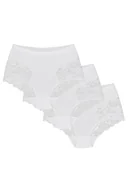 Majtki damskie - Wol-Bar Slimea 3-pak biały 2XL Majtki wysokie figi - miniaturka - grafika 1