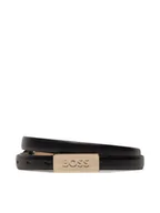 Paski - Boss Pasek Damski Amber Belt 50465885 Czarny - miniaturka - grafika 1