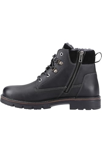 Hush Puppies Pier Leather męskie czarne botki, Czarny, 41 EU