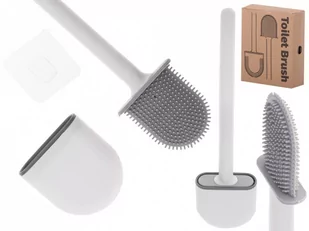 Szczotka silikonowa do WC z pojemnikiem biała - Akcesoria do wc Szczotka silikonowa do WC z pojemnikiem biała - Akcesoria do wc - miniaturka - grafika 1