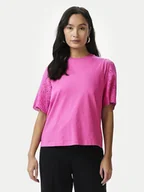 Koszulki i topy damskie - YAS T-Shirt Lex 26033890 Różowy Regular Fit - miniaturka - grafika 1