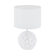 Lampy stojące - Eglo Montalbano 98381 lampka lampa stołowa biurkowa 1x60W E27 biała - miniaturka - grafika 1