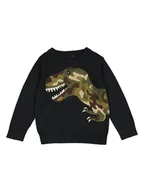Bluzy i sweterki niemowlęce - GAP Sweter w kolorze oliwkowo-czarnym - miniaturka - grafika 1