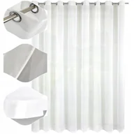 Firany - Firana gotowa przelotki z lamówką 220x400 woal na kółkach firany z lamowka - miniaturka - grafika 1