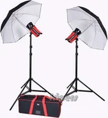 Inne akcesoria studyjne - Zestaw studyjny Aurora Zestaw światła błyskowego Aurora Orion 800 kit 2 2 lampy, parasolki, statywy - miniaturka - grafika 1