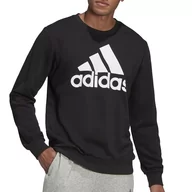 Bluzy męskie - Adidas Bluza Sportswear Essentials Big Logo GK9076 - czarna - miniaturka - grafika 1