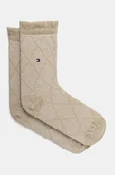 Skarpetki damskie - Tommy Hilfiger skarpetki damskie kolor beżowy 701229857 - miniaturka - grafika 1
