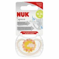 Smoczki uspokajające - Nuk Smoczek uspokajający silikonowy 18-36m Space Słońce 10739511 - miniaturka - grafika 1