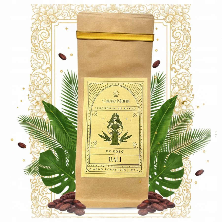 CacaoMana Kakao z Bali DZIKOŚĆ 100g Indonezja Forastero Kremowe Lekkie