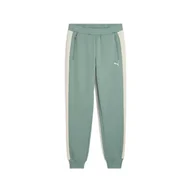 Spodnie męskie - Męskie Spodnie PUMA T7 ALWAYS ON TRACK PANTS DK CL 62958830 – Zielony - miniaturka - grafika 1
