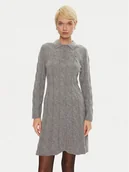 Sukienki - Tommy Hilfiger Sukienka dzianinowa WW0WW43085 Szary Regular Fit - miniaturka - grafika 1