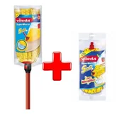 Miotły, szufle, mopy - Zestaw Soft mop z drążkiem + wkład 000769 - miniaturka - grafika 1
