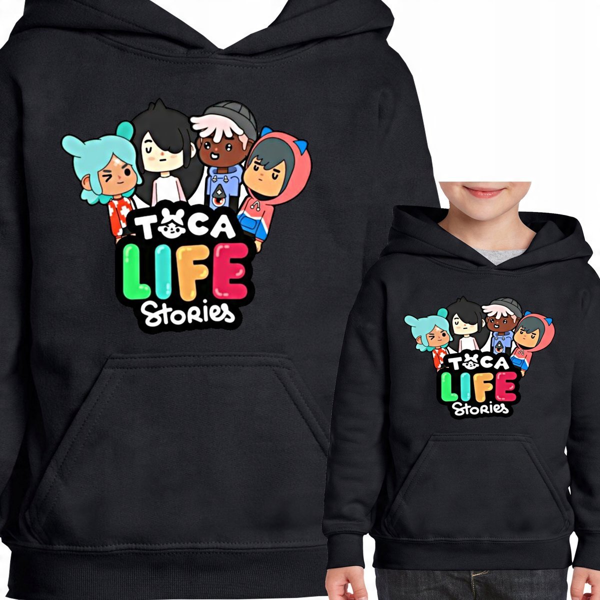TOCA BOCA BLUZA DZIECIĘCA Z KAPTUREM NADRUK LIFE WORLD 116 3423 PREMIUM