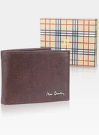 Portfele - Pierre Cardin, Portfel skórzany męski, Tilak50 8806, brązowy, ochrona RFID - miniaturka - grafika 1