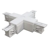 Lampy pozostałe - TRINITY łącznik X krzyżowy biały do szyny 3-fazowej natynkowej - miniaturka - grafika 1