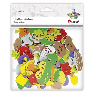 Naklejki piankowe warzywa mix 108szt - Zabawki kreatywne - miniaturka - grafika 1