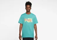 Koszulki męskie - Nike Air Jordan Brand Graphic Crew 3 Washed Teal - miniaturka - grafika 1