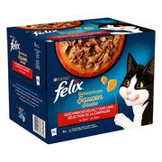 Mokra karma dla kotów - Felix Sensations w sosie, 24 x 85 g - Mięsna różnorodność - miniaturka - grafika 1