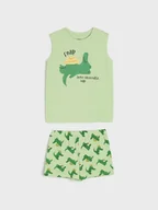 Piżamy chłopięce - Sinsay - Piżama dwuczęściowa - zielony - miniaturka - grafika 1