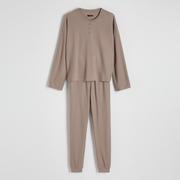 Piżamy damskie - Reserved - Dwuczęściowa piżama - Fioletowy - miniaturka - grafika 1