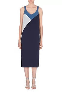 Armani Exchange Damska sukienka w kolorze midi z metalowym bladem, z paskiem na ramię, Borówka amerykańska, XXS - Sukienki - miniaturka - grafika 1