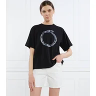 Koszulki i topy damskie - Trussardi T-shirt GREYHOUND HEATMAP PRINT COTTON JERSEY 30/1 | Relaxed fit - miniaturka - grafika 1