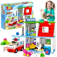 Klocki - KLOCKI KONSTRUKCYJNE ZESTAW SZPITAL Z OŚWIETLENIEM 99 ELEMENTÓW DLA DZIECI - miniaturka - grafika 1