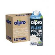 Napoje roślinne - Alpro Plant Protein Napój sojowy wysokobiałkowy Zgrzewka 8 x 750 ml - miniaturka - grafika 1