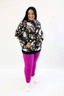 Bluzy damskie - Czarna bluza z kapturem Łapacz snów 44 - miniaturka - grafika 1