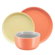 Serwisy obiadowe - Serwis obiadowy Komplet talerzy na 6 osób BORNEO orange-yellow-grey - miniaturka - grafika 1